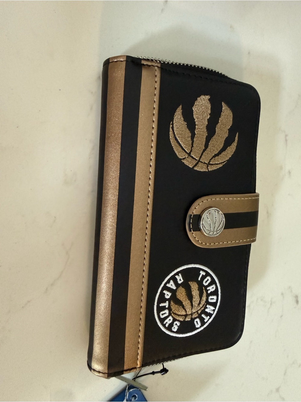 Toronto raptors Black & Gold Zip Wallet - Official raptors